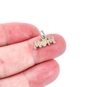 Vintage SJC Sterling Silver 925 MOM Charm Pendant